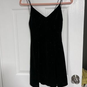 black sparkly mini dress